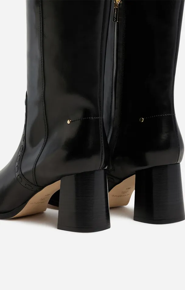 Vanessa Bruno Shoes Women Boots In Smooth Leather Noir Vanessa Bruno Shoes Women Boots In Smooth Leather Noir