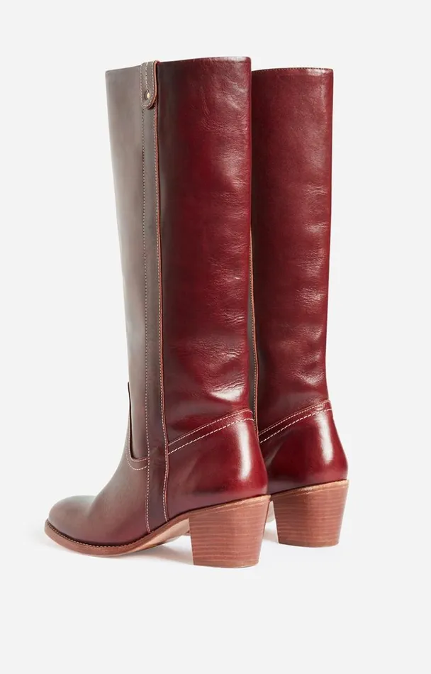 Vanessa Bruno Shoes Women Leather Boots In VegetableTanned Leather Betterave Vanessa Bruno Shoes Women Leather Boots In VegetableTanned Leather Betterave
