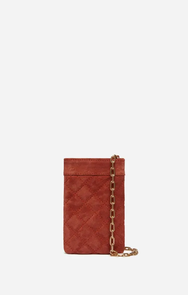 Vanessa Bruno Small Leather Goods Women Moon Phone Pouch Brique