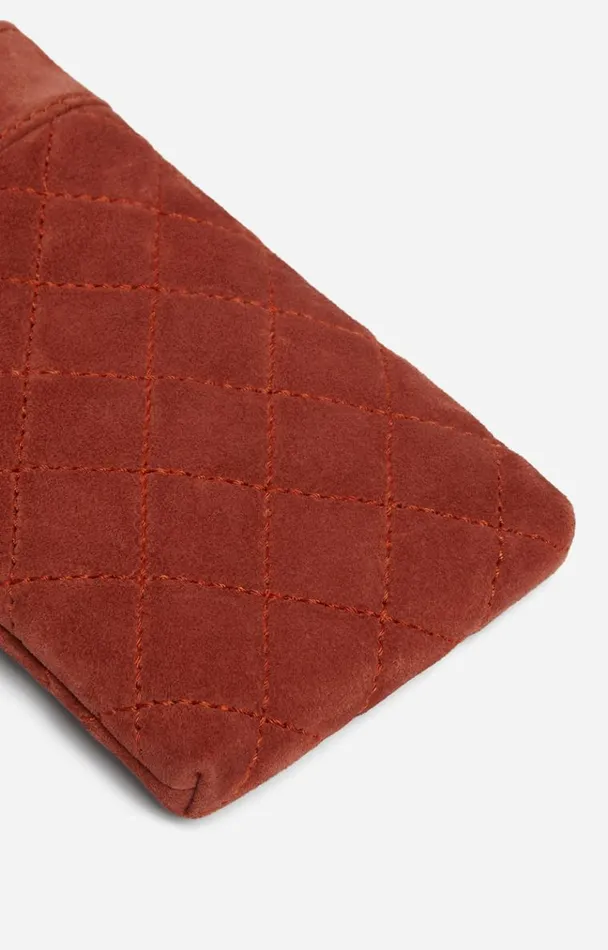 Vanessa Bruno Small Leather Goods Women Moon Phone Pouch Brique Vanessa Bruno Small Leather Goods Women Moon Phone Pouch Brique
