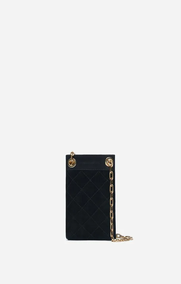 Vanessa Bruno Small Leather Goods Women Moon Phone Pouch Noir