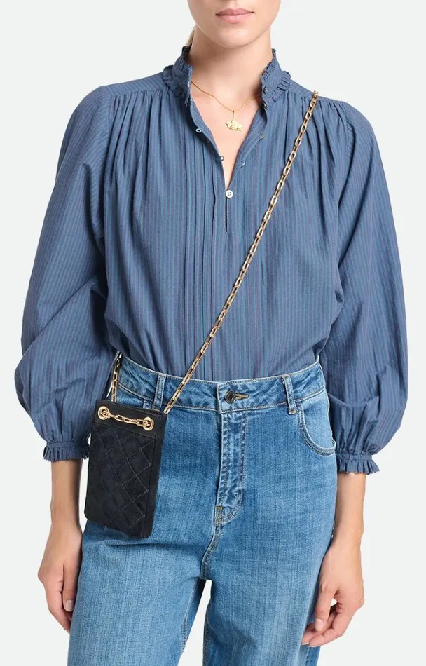 Vanessa Bruno Small Leather Goods Women Moon Phone Pouch Noir Vanessa Bruno Small Leather Goods Women Moon Phone Pouch Noir