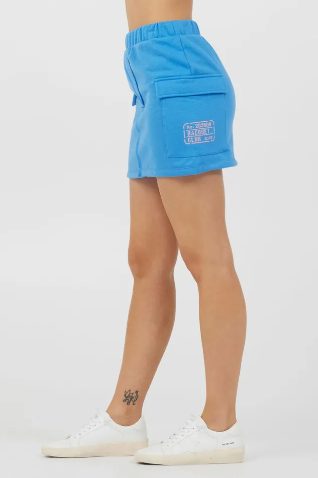 Vintage Havana All Bottoms Women Azure Blue Fleece Cargo Skirt W Print Azure Blue