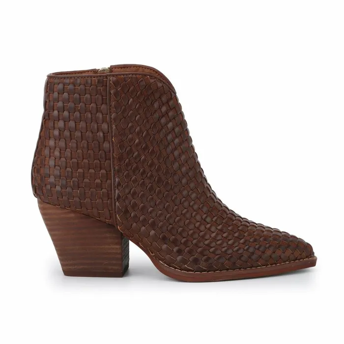 Vintage Havana Boots Booties Women CASSIDY 8211 BROWN WOVEN Brown Woven
