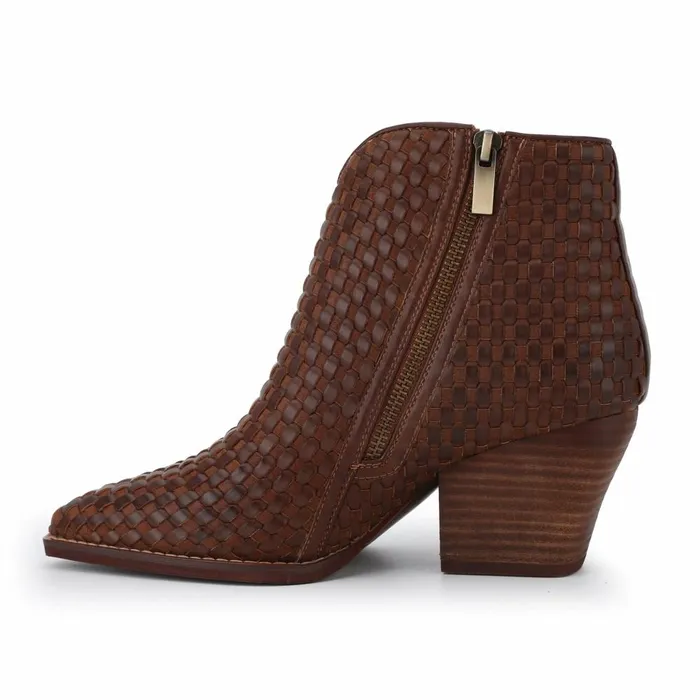 Vintage Havana Boots Booties Women CASSIDY 8211 BROWN WOVEN Brown Woven