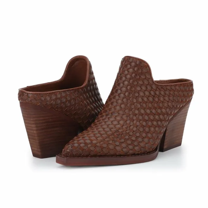 Vintage Havana Boots Booties Women DANTE 8211 BROWN WOVEN Brown Woven