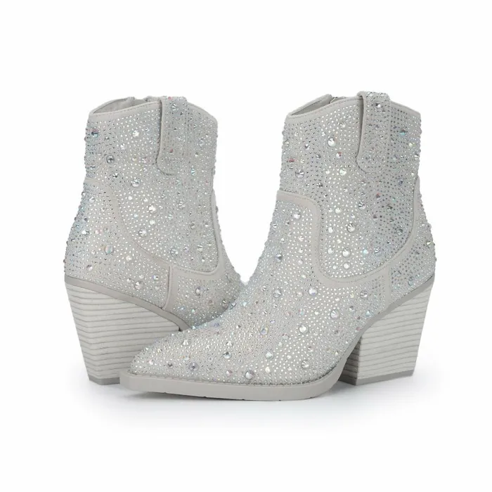 Vintage Havana Boots Booties Women GAREN 8211 SILVER RHINESTONE Silver Rhinestone Vintage Havana Boots Booties Women GAREN 8211 SILVER RHINESTONE Silver Rhinestone