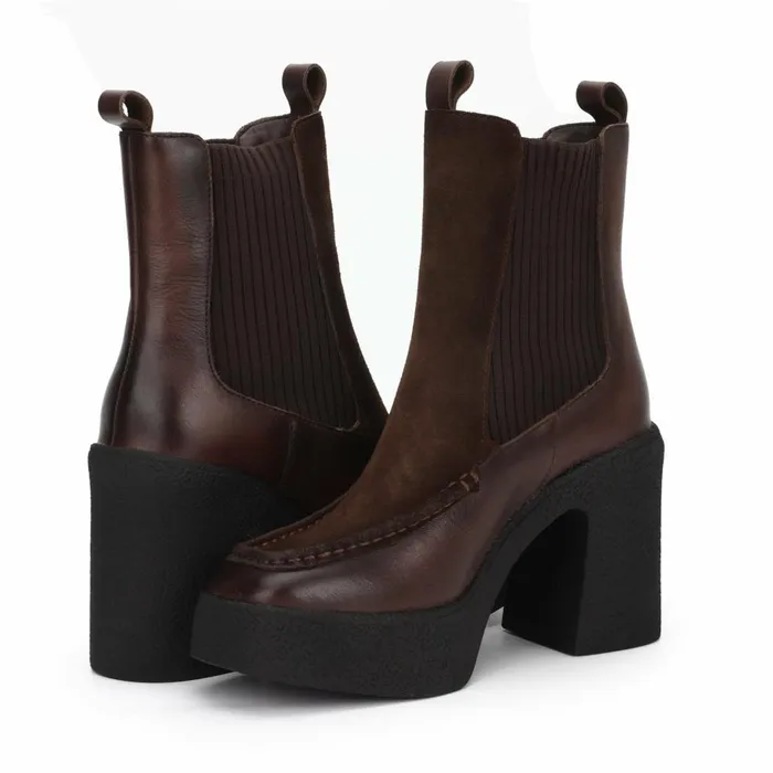 Vintage Havana Boots Booties Women HENRY 8211 BROWN Brown