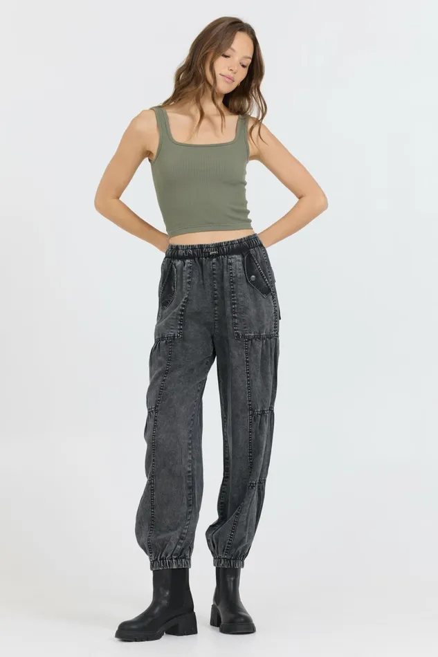 Vintage Havana Casual Tops Women Olive Seamless Tank Top Olive