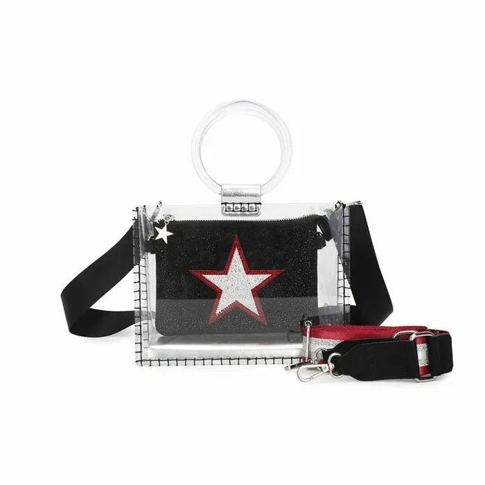 Vintage Havana Clear Bags Women MINI MOLLY 8211 BLACK SILVER