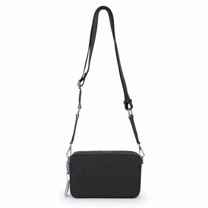 Vintage Havana Crossbody Women HENNA BAG 8211 BLACK METALLIC