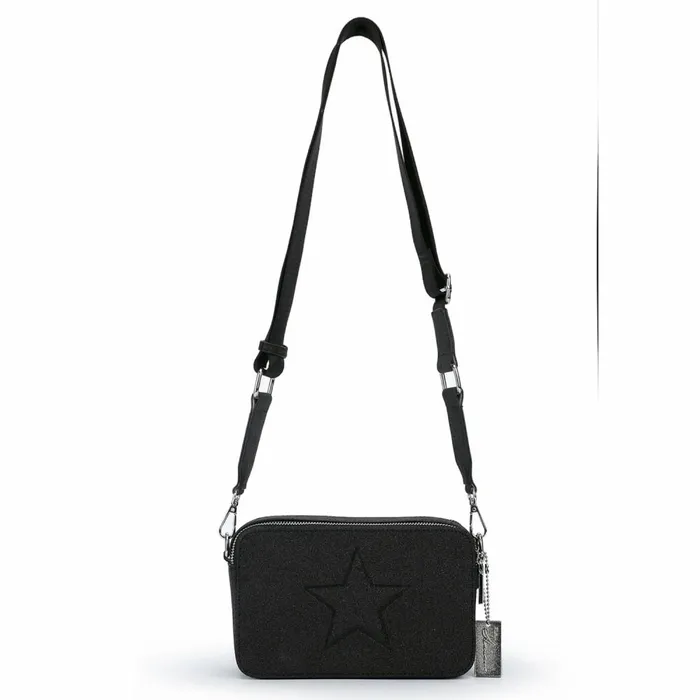 Vintage Havana Crossbody Women HENNA BAG 8211 BLACK METALLIC