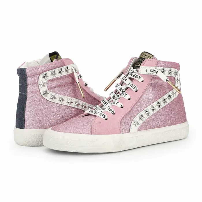 Vintage Havana High Tops Women KIDS WALLY HIGH 8211 PINK GLITTER Pink Glitter Vintage Havana High Tops Women KIDS WALLY HIGH 8211 PINK GLITTER Pink Glitter