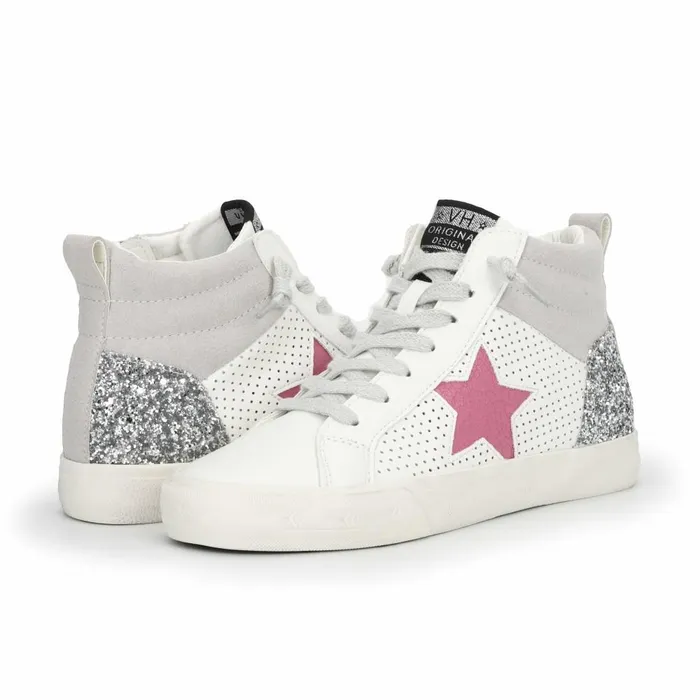 Vintage Havana High Tops Women LESTER 8211 WHITE GREY PINK White Grey Pink Vintage Havana High Tops Women LESTER 8211 WHITE GREY PINK White Grey Pink