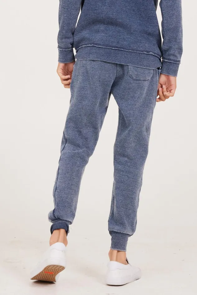 Vintage Havana Kids Bottoms Women Unisex Cuff Bottom Sweatpants Deep Navy