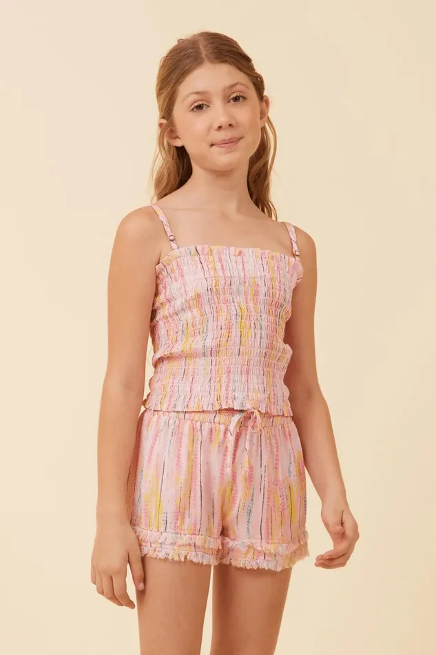 Vintage Havana Kids Tops Women Fruity Tie Dye Smocked Tube Top Fruity Tie Dye Vintage Havana Kids Tops Women Fruity Tie Dye Smocked Tube Top Fruity Tie Dye