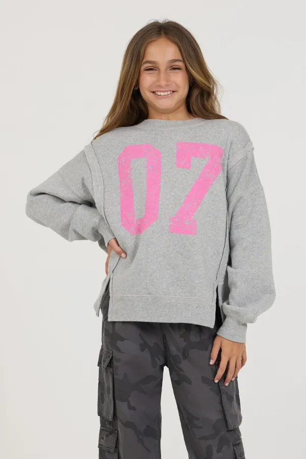 Vintage Havana Kids Tops Women Kids Classic Grey Oversized Crewneck Classic Grey Vintage Havana Kids Tops Women Kids Classic Grey Oversized Crewneck Classic Grey