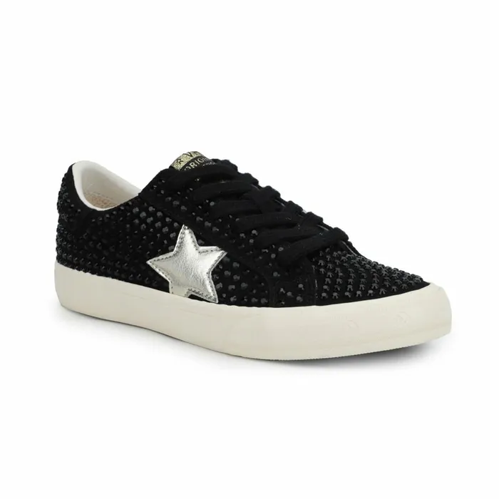 Vintage Havana Low Tops Women GRANDE 8211 BLACK FULL RHINESTONE Black Full Rhinestone