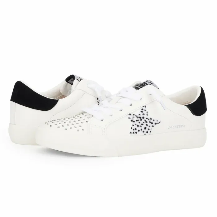 Vintage Havana Low Tops Women GRANDE 8211 WHITE STUDDED CHEETAH MIX White Studded Cheetah Mix