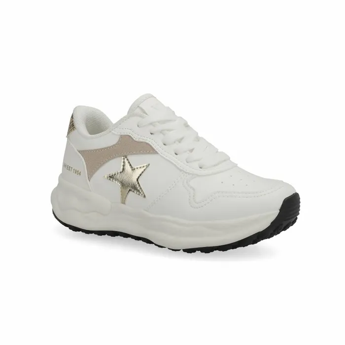 Vintage Havana Low Tops Women KIDS SWIFT 8211 WHITE TAUPE GOLD White Taupe Gold