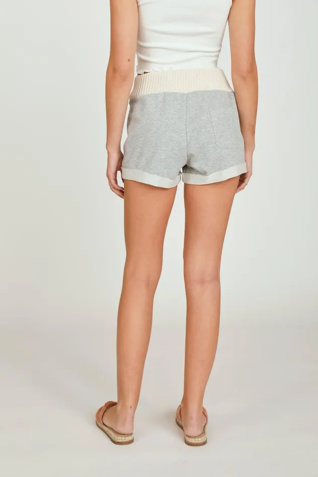 Vintage Havana Shorts Women Heather GreyIvory Sweater Combo Short Heather Grey