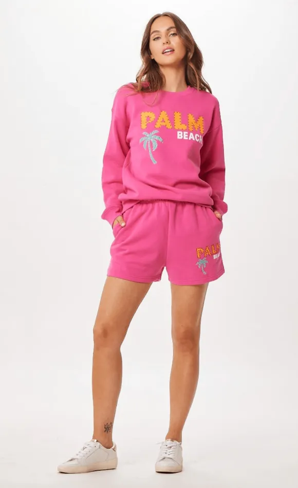 Vintage Havana Shorts Women Hot Pink Palm Beach Jet Setter Surf Wash Shorts Hot Pink