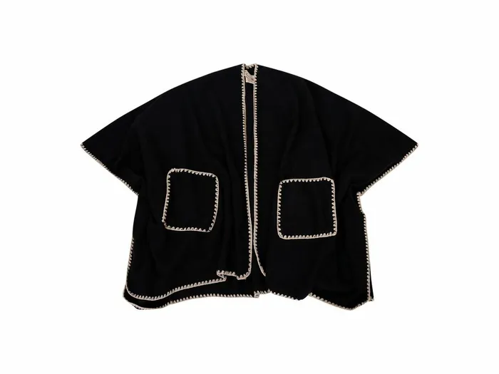 Vintage Havana Sweaters Women WHIPSTITCH RUANA WITH POCKETS One Size Vintage Havana Sweaters Women WHIPSTITCH RUANA WITH POCKETS One Size
