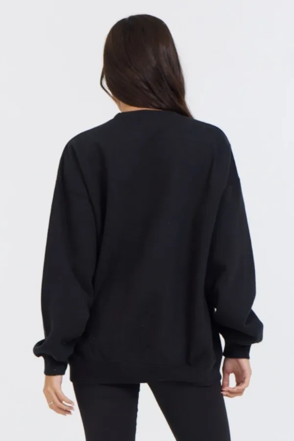 Vintage Havana Sweatshirts Women Black Proweave Crewneck Black