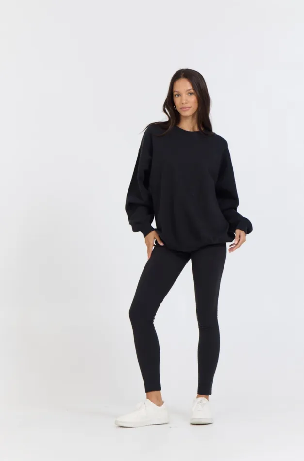 Vintage Havana Sweatshirts Women Black Proweave Crewneck Black