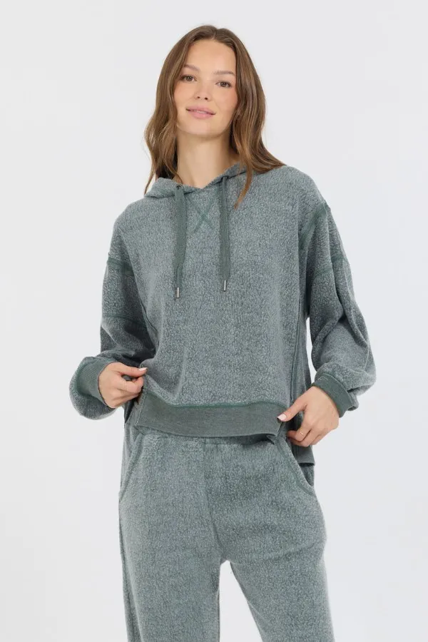 Vintage Havana Sweatshirts Women Dark Forest Reverse Fleece Hoodie Forest