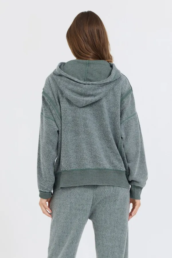 Vintage Havana Sweatshirts Women Dark Forest Reverse Fleece Hoodie Forest