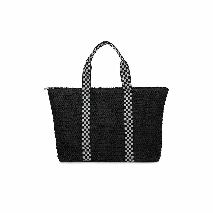 Vintage Havana Top Handle Women WOW BAG 2 8211 BLACKCHECKERED