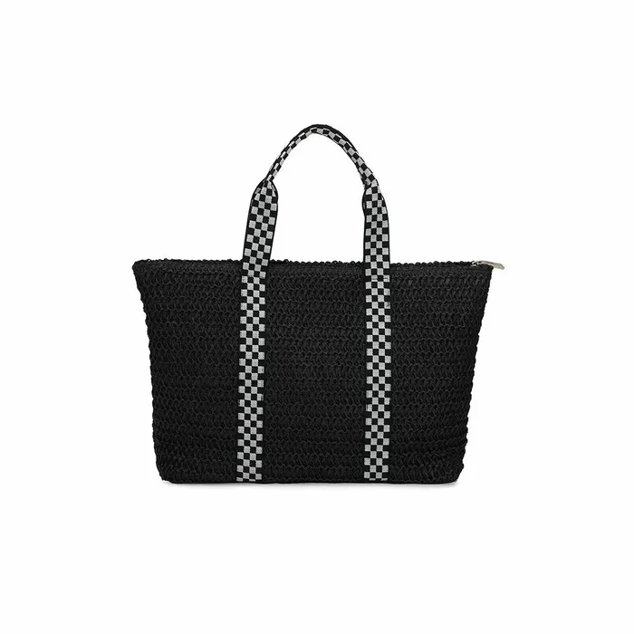Vintage Havana Top Handle Women WOW BAG 2 8211 BLACKCHECKERED