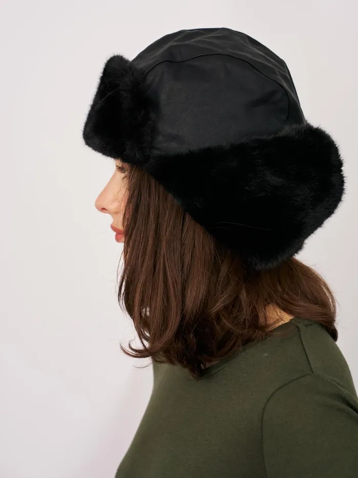 Vintage Havana Winter Hats Women FUR TRAPPER HAT 8211 BLACK One Size Vintage Havana Winter Hats Women FUR TRAPPER HAT 8211 BLACK One Size