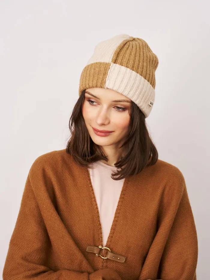 Vintage Havana Winter Hats Women SEAM PATTERN BEANIE 8211 TAN Tan