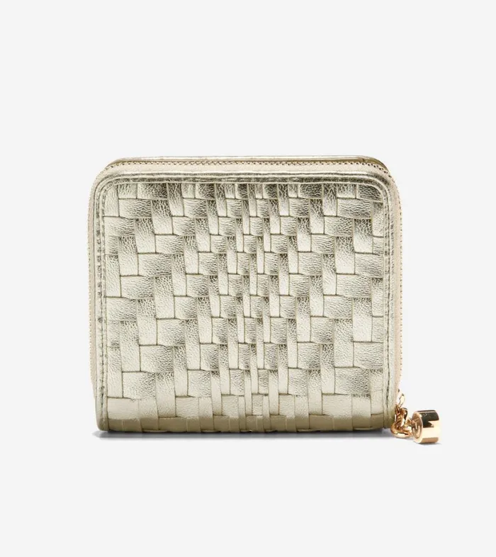 Wallets And Card Cases Women Cole Haan Essential Zip Wallet Gold Woven Wallets And Card Cases Women Cole Haan Essential Zip Wallet Gold Woven