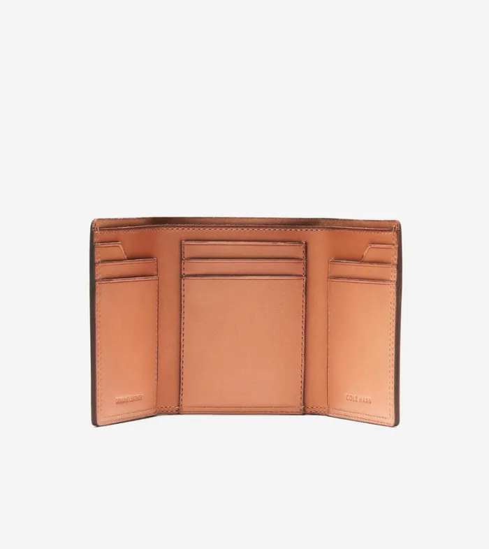 Wallets Men Cole Haan Raw Cut Vachetta Trifold Wallet Tan Wallets Men Cole Haan Raw Cut Vachetta Trifold Wallet Tan