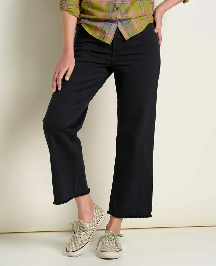 Women039s Balsam Seeded Cutoff Pant Washed Black ToadandCo Pants