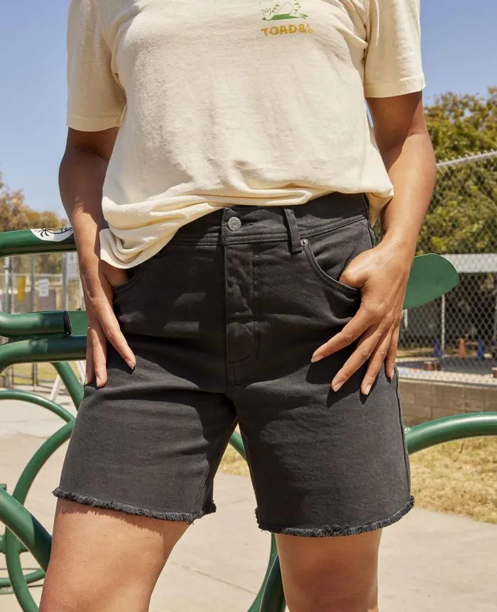 Women039s Balsam Seeded Cutoff Short Washed Black ToadandCo Shorts