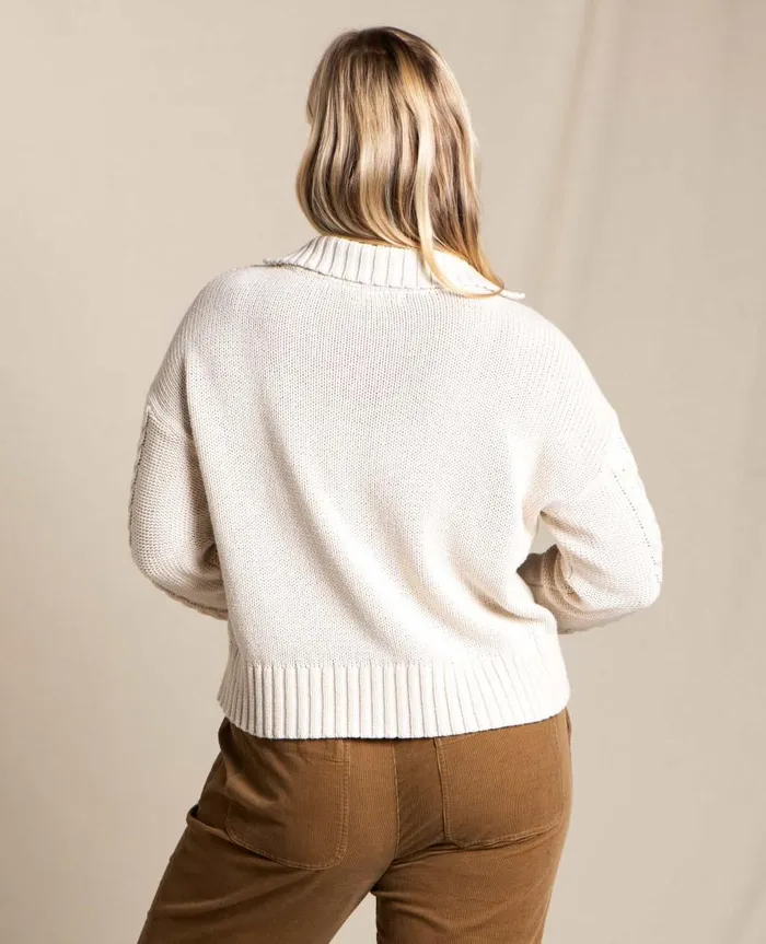 Women039s Bianca Cable Sweater Natural ToadandCo Sweaters