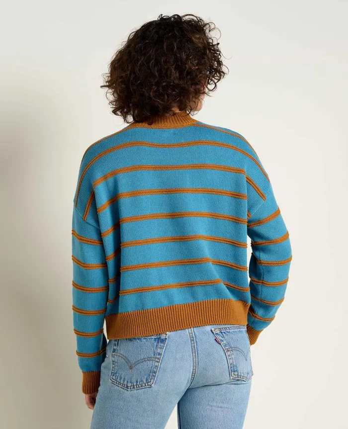 Women039s Bianca II Crew Sweater Cardamom Stripe ToadandCo Sweaters