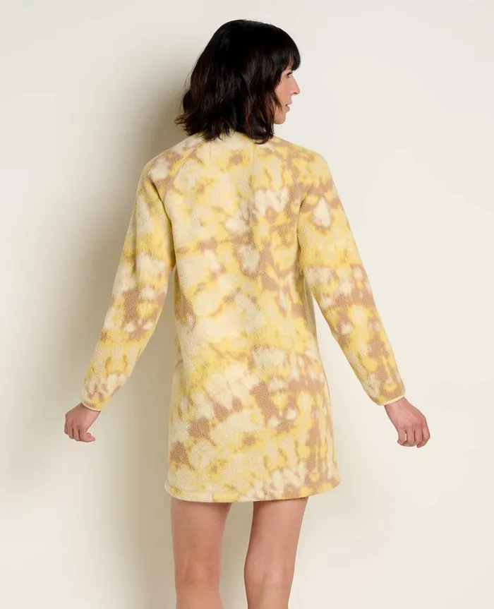 Women039s Campo Fleece 14 Snap Dress Barley Tie Dye Print ToadandCo Dresses