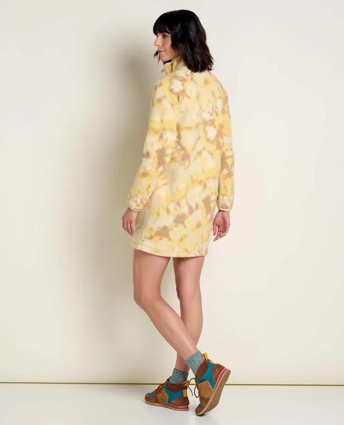 Women039s Campo Fleece 14 Snap Dress Barley Tie Dye Print ToadandCo Dresses