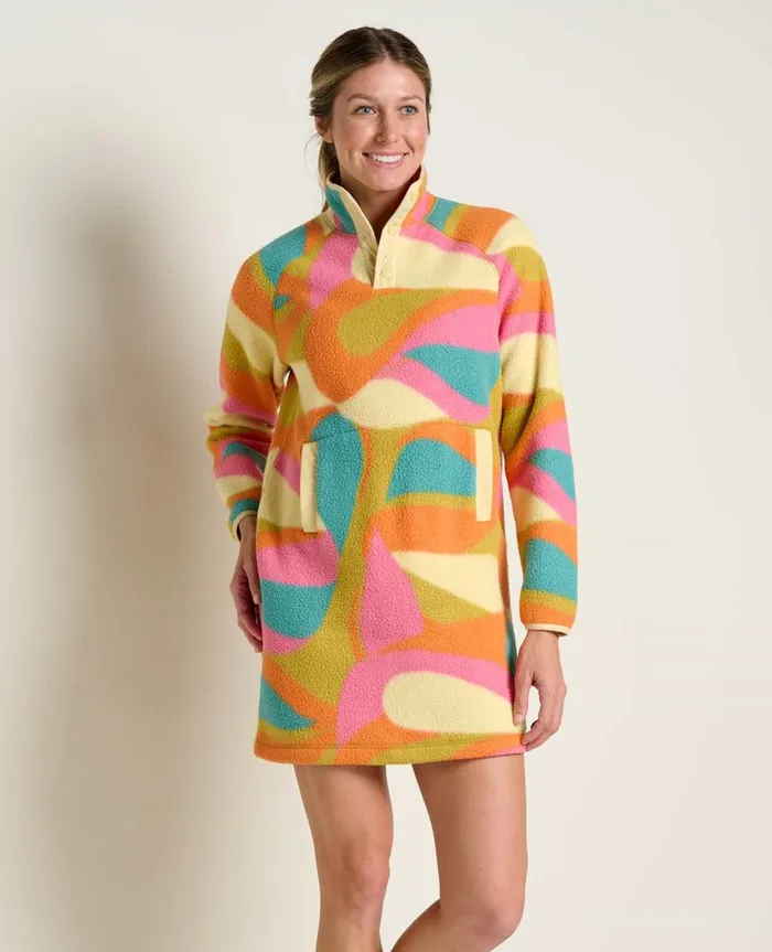 Women039s Campo Fleece 14 Snap Dress Shapes Print ToadandCo Dresses