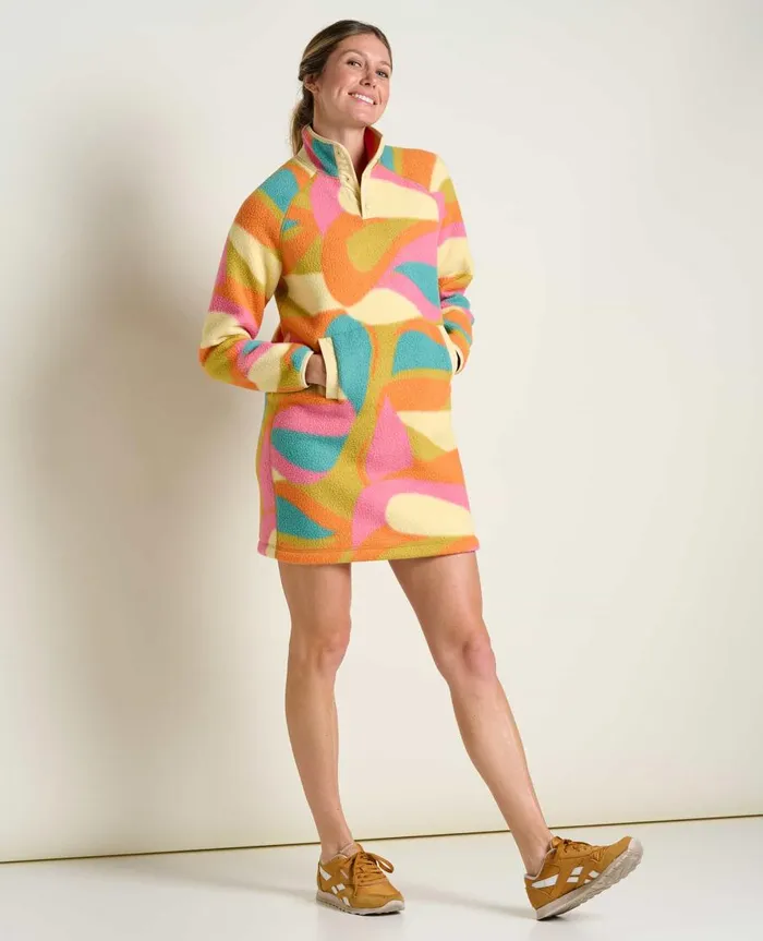 Women039s Campo Fleece 14 Snap Dress Shapes Print ToadandCo Dresses