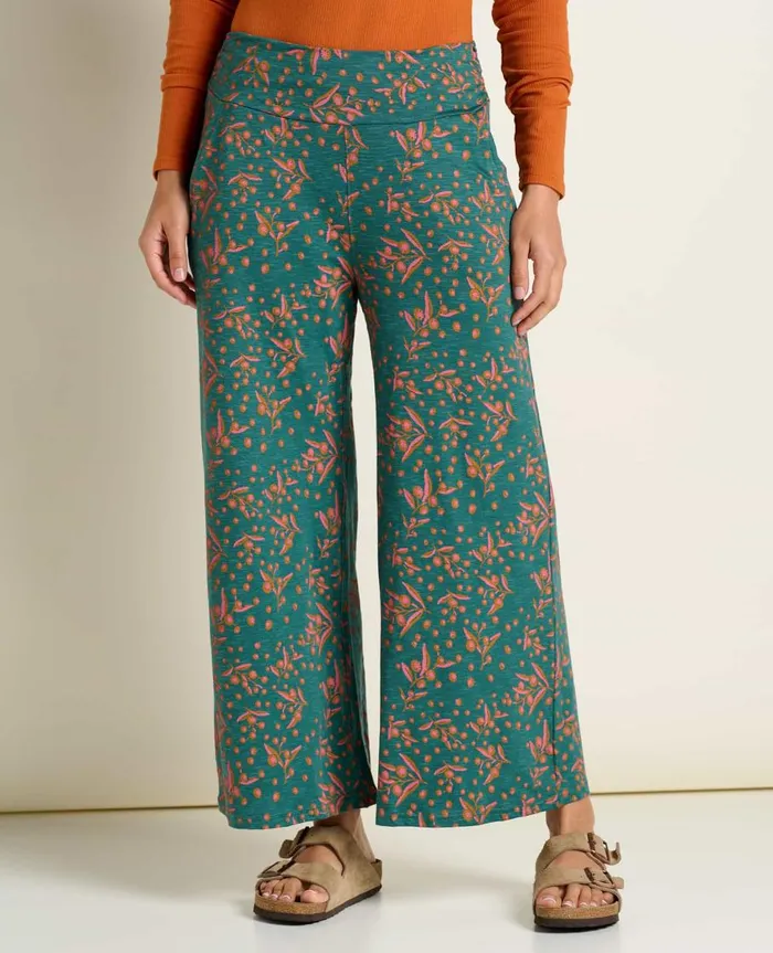 Women039s Chaka Wide Leg Pant Jasper Seedpod Print ToadandCo Pants