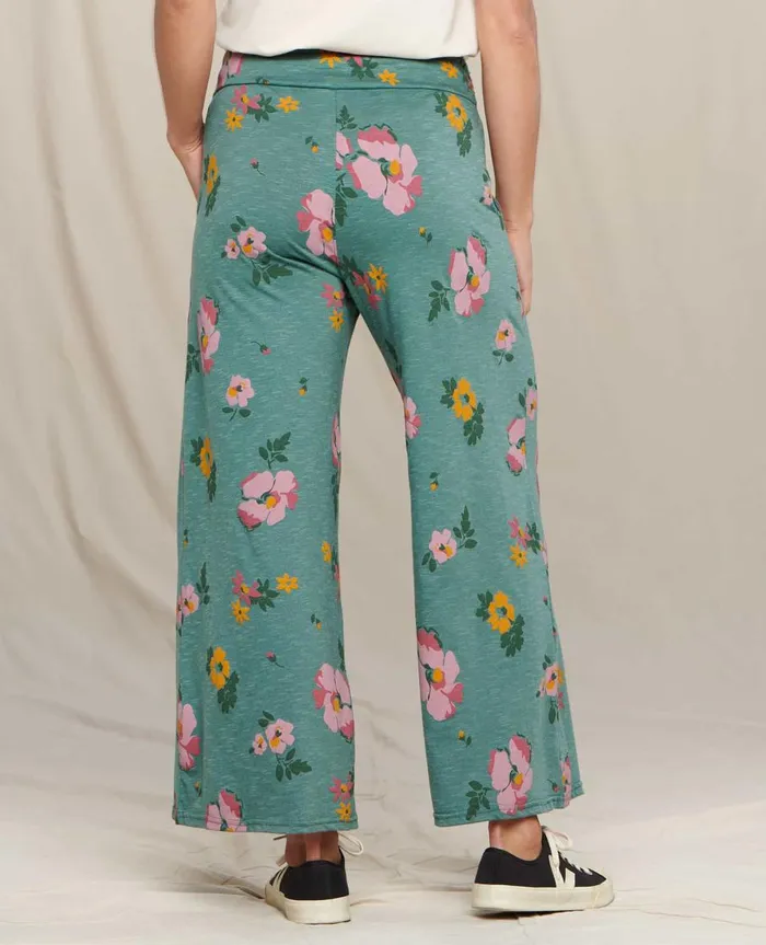 Women039s Chaka Wide Leg Pant Silver Pine Floral Print ToadandCo Pants