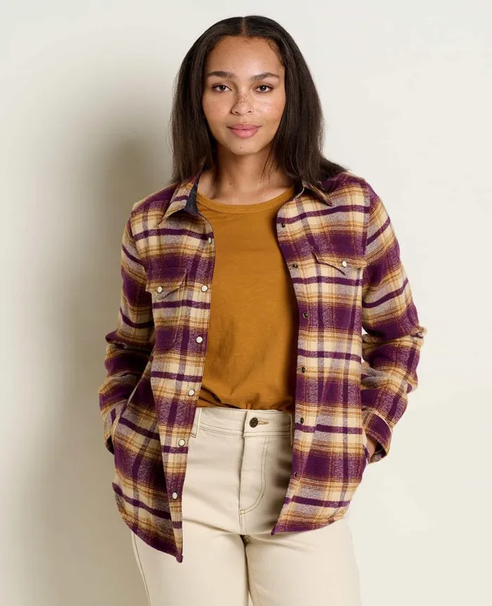 Women039s Folk Yeah Shirt Jacket Blackberry ToadandCo Tops and TShirts
