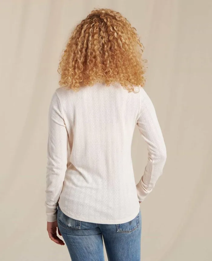 Women039s Foothill Pointelle Long Sleeve Crew Salt ToadandCo Loungewear and Sleep