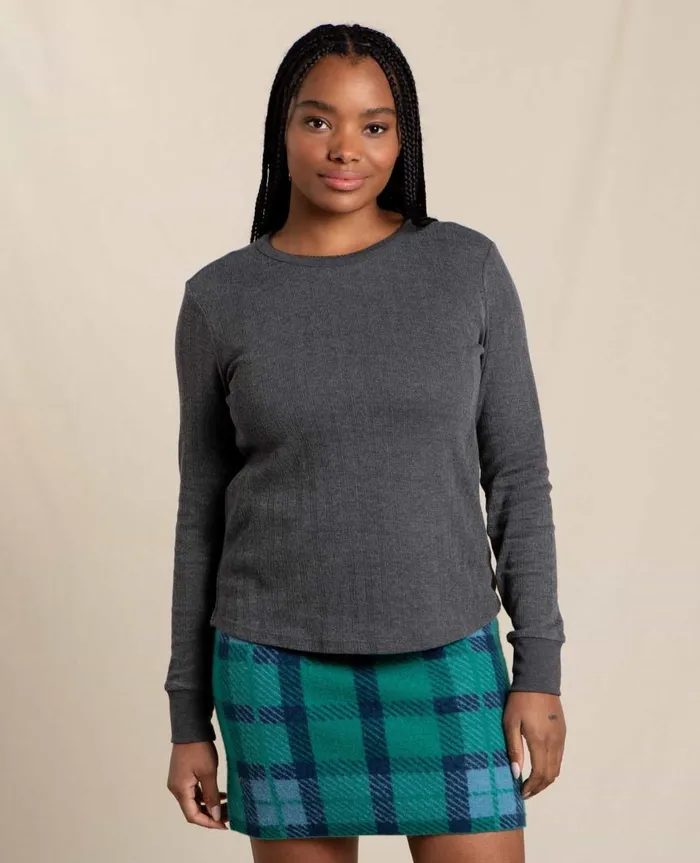 Women039s Foothill Pointelle Long Sleeve Crew Soot ToadandCo Tops and TShirts